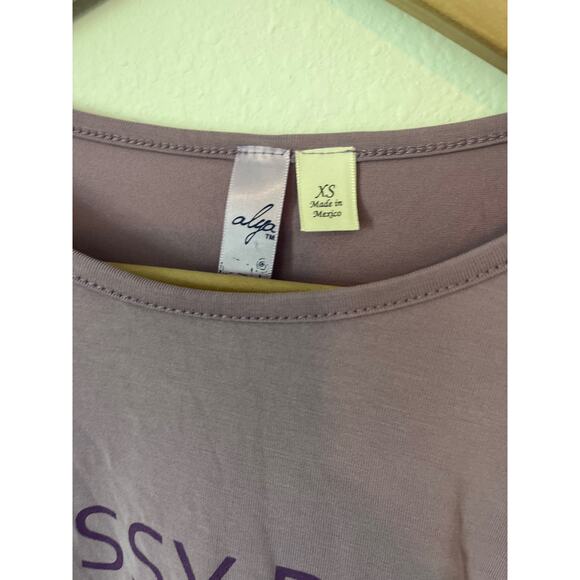 FRANCESCA’S Mom Quote Purple Cold Shoulder Top - Picture 2 of 4